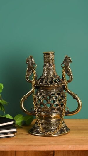 Lampenglocke Metall Dhokra Art