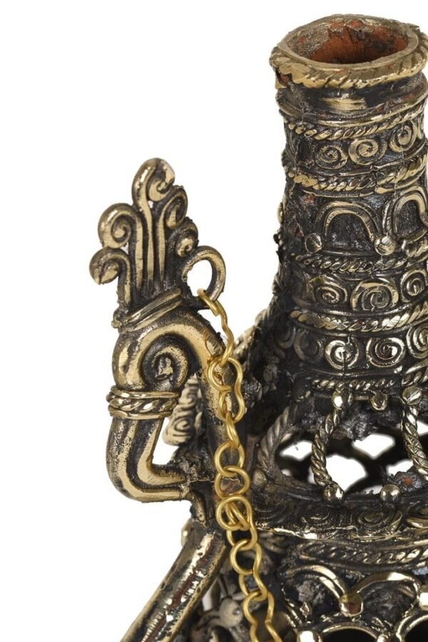 Lampenglocke Metall Dhokra Art
