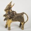 Stehende Nandi-Statue aus Messing