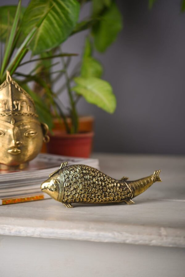 Kleine Fisch-Dekorationsglocke aus Metall