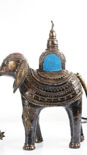 Dhokra Art Elefantenstatue
