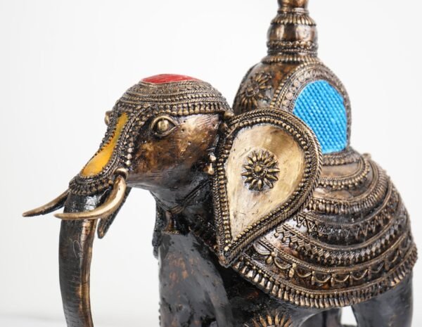 Dhokra Art Elefantenstatue