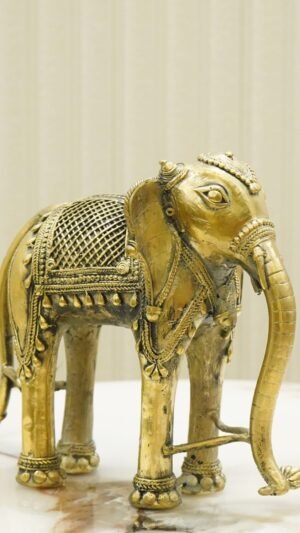 Dhokra Art Elefantenstatue