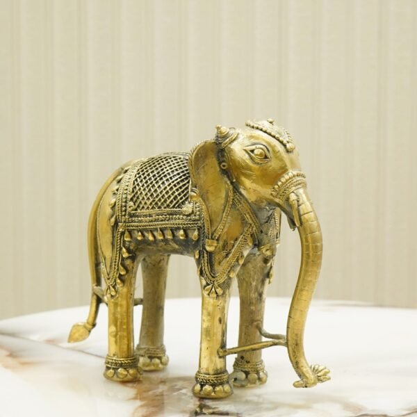 Dhokra Art Elefantenstatue