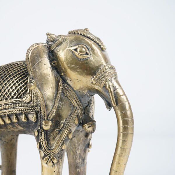 Dhokra Art Elefantenstatue