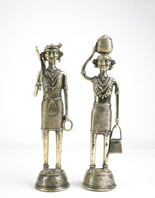Dhokra-Kunst, stehend, Madia Madin