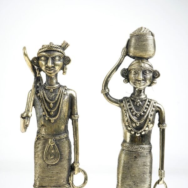 Dhokra-Kunst, stehend, Madia Madin
