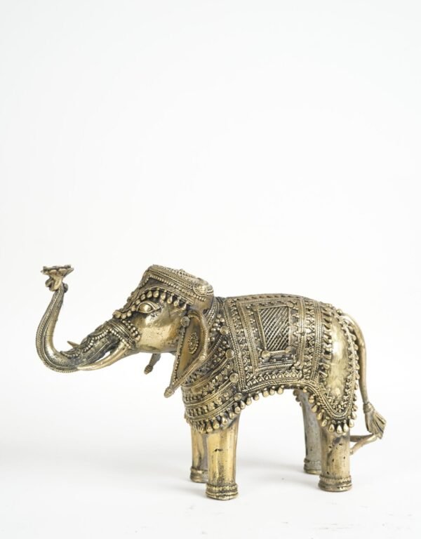 Dhokra Art Elefantenstatue