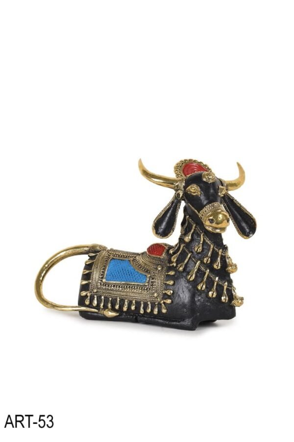 Shiv Nandi Statue Dhokra Kunst