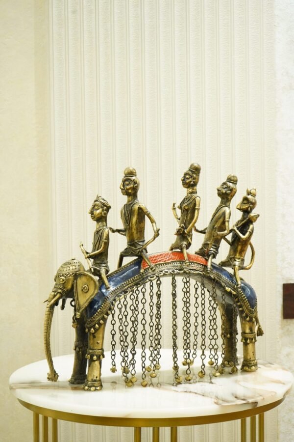 Dhokra Art Elefant Ram Sawari