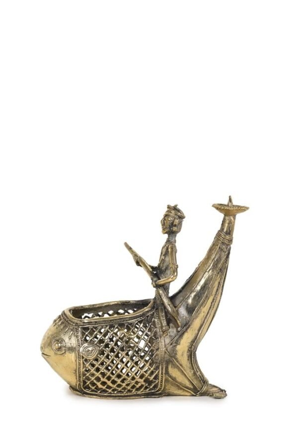 Fisch-Stiftständer Dhokra Art