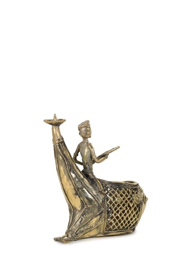 Fisch-Stiftständer Dhokra Art