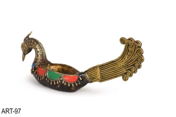 Pfau Dhokra Kunst