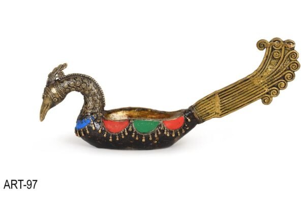 Pfau Dhokra Kunst