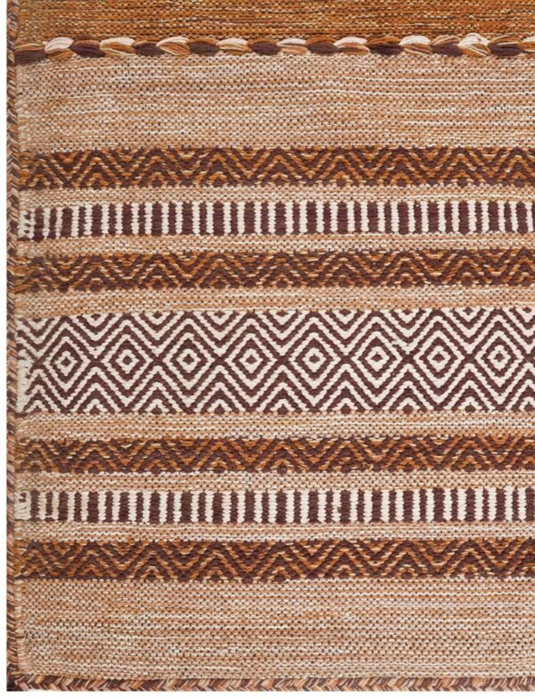 Sandhya Beige handgewebter Baumwollteppich