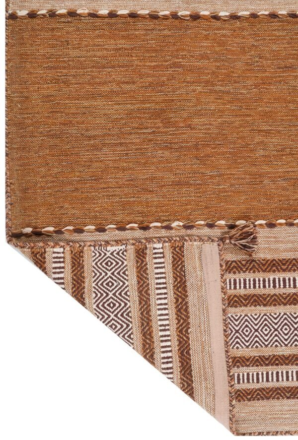 Sandhya Beige handgewebter Baumwollteppich