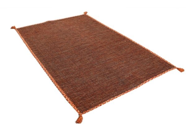 Teppich aus massiver, handgewebter Baumwolle Kesar in Orange