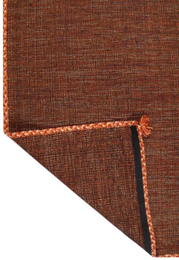 Teppich aus massiver, handgewebter Baumwolle Kesar in Orange