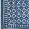 Neelkamal Geometrischer blauer handgewebter Baumwollteppich