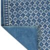 Neelkamal Geometrischer blauer handgewebter Baumwollteppich