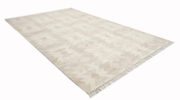 Sandhya Beige handgewebter Wollteppich