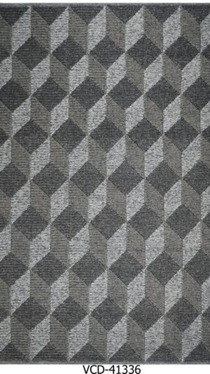 Nayan-Teppich aus handgewebtem Polypropylen in Schwarz