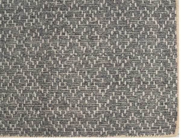 Aarav Grey Diamond handgewebte Wollteppiche