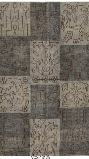 Handgeknüpfte Vanam-Patchwork-Soumak-Teppiche aus Wolle