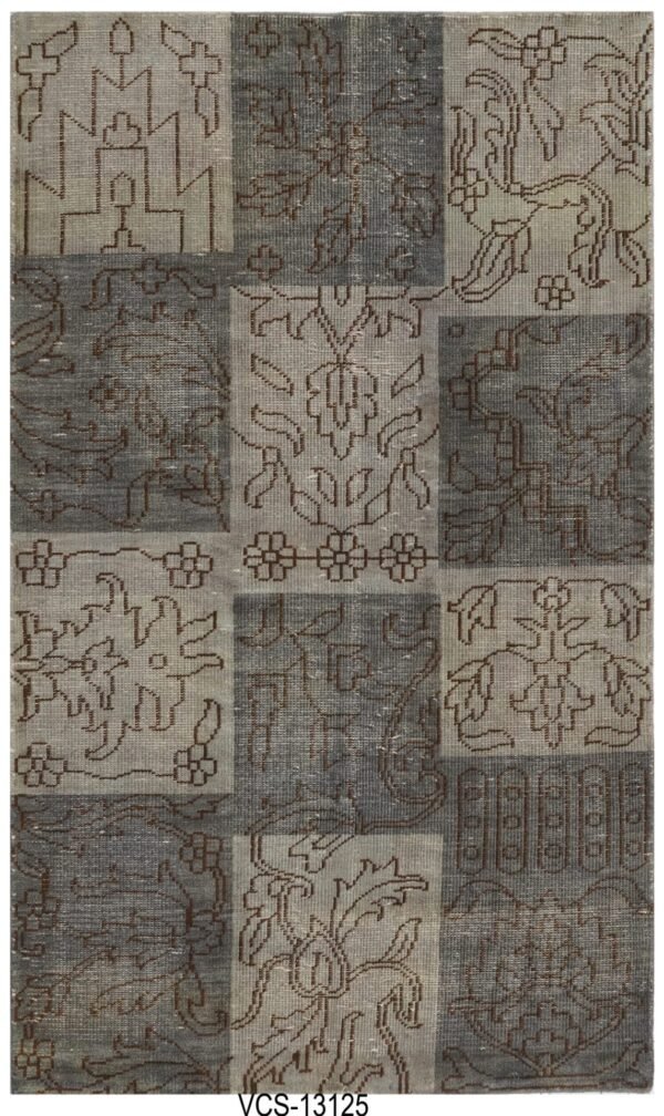 Handgeknüpfte Vanam-Patchwork-Soumak-Teppiche aus Wolle