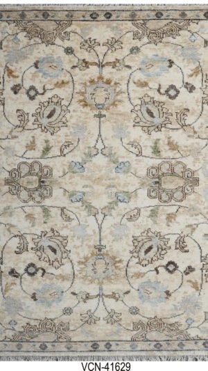 Noor Beige Handgeknüpfter Wollteppich