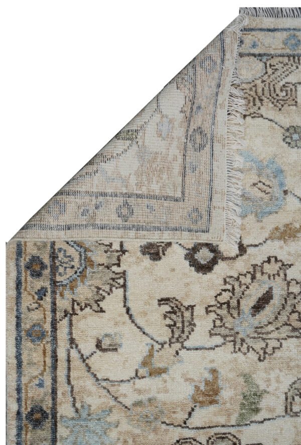 Noor Beige Handgeknüpfter Wollteppich