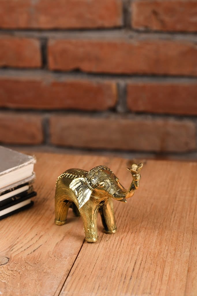 Figurine éléphant Dhokra En Laiton Fait Main – Décoration Intérieure Style Antique