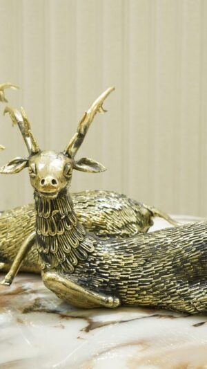 Dhokra Art Sitting Reindeer