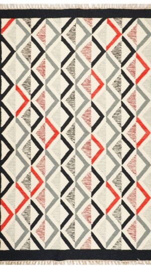 Zigzag Mirage Hand Woven Cotton Rug