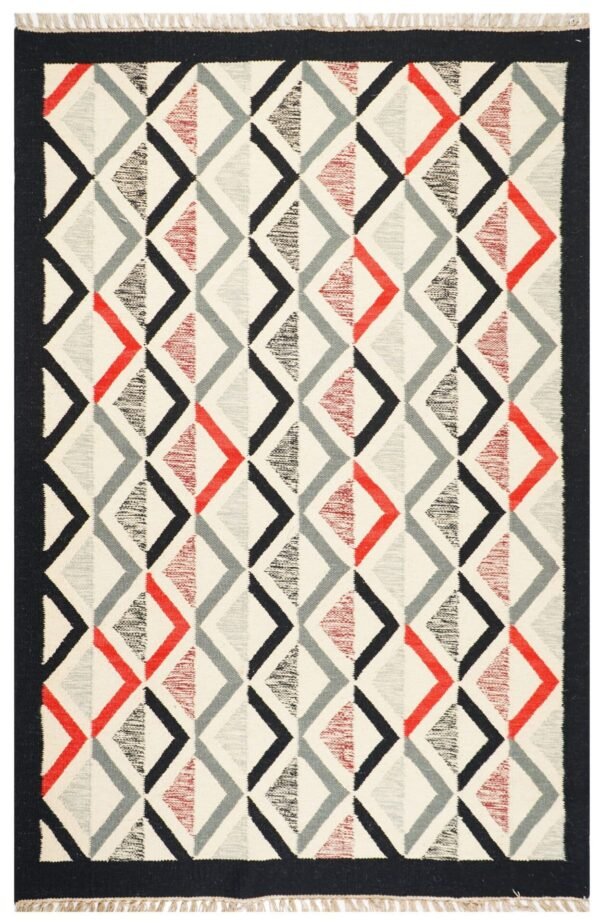 Zigzag Mirage Hand Woven Cotton Rug
