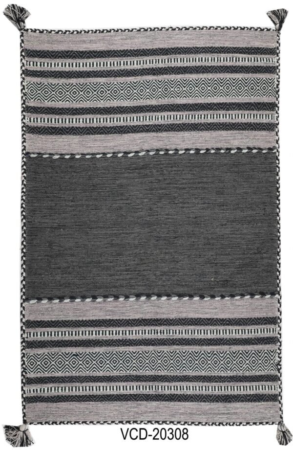 Ashford Slate Hand Woven Cotton Rug