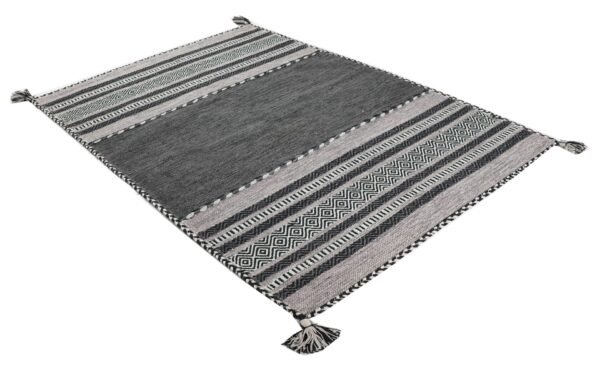 Ashford Slate Hand Woven Cotton Rug