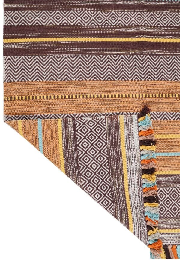 Kesar Dhari Hand Woven Cotton Rug