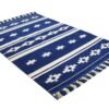 Indigo Horizon Hand Woven Cotton Rug