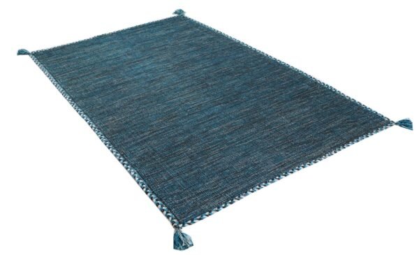 Deep Ocean Weave Hand Woven Cotton Rug