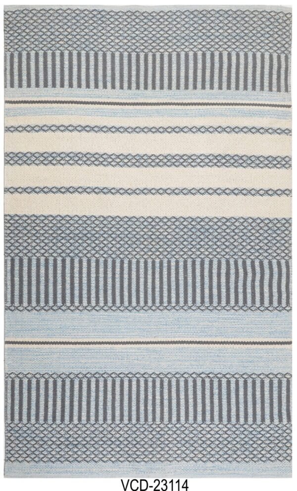 Harbor Stripes Hand Woven Cotton Rug
