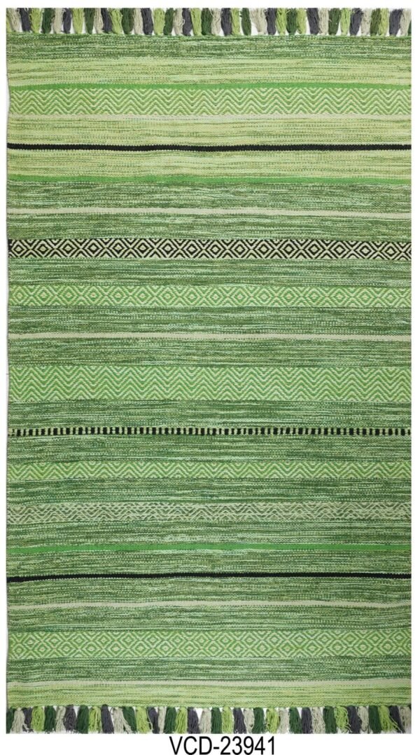 Meadow Lines Hand Woven Cotton Rug
