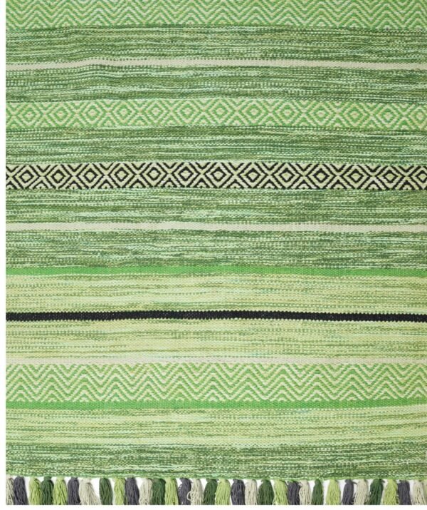 Meadow Lines Hand Woven Cotton Rug