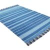 Azure Tides Hand Woven Cotton Rug
