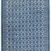 Sapphire Bloom Hand Woven Cotton Rug