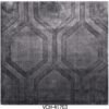 Obsidian Hex Handloom Viscose Carpets and Rugs