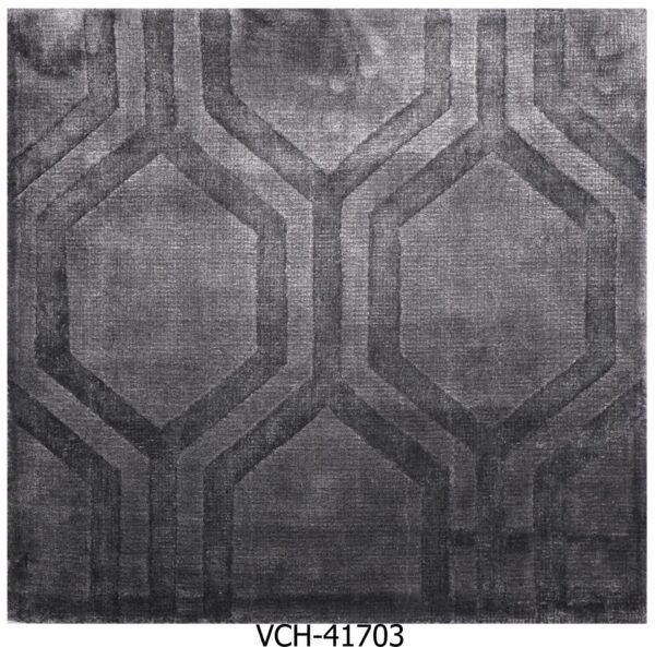 Obsidian Hex Handloom Viscose Carpets and Rugs