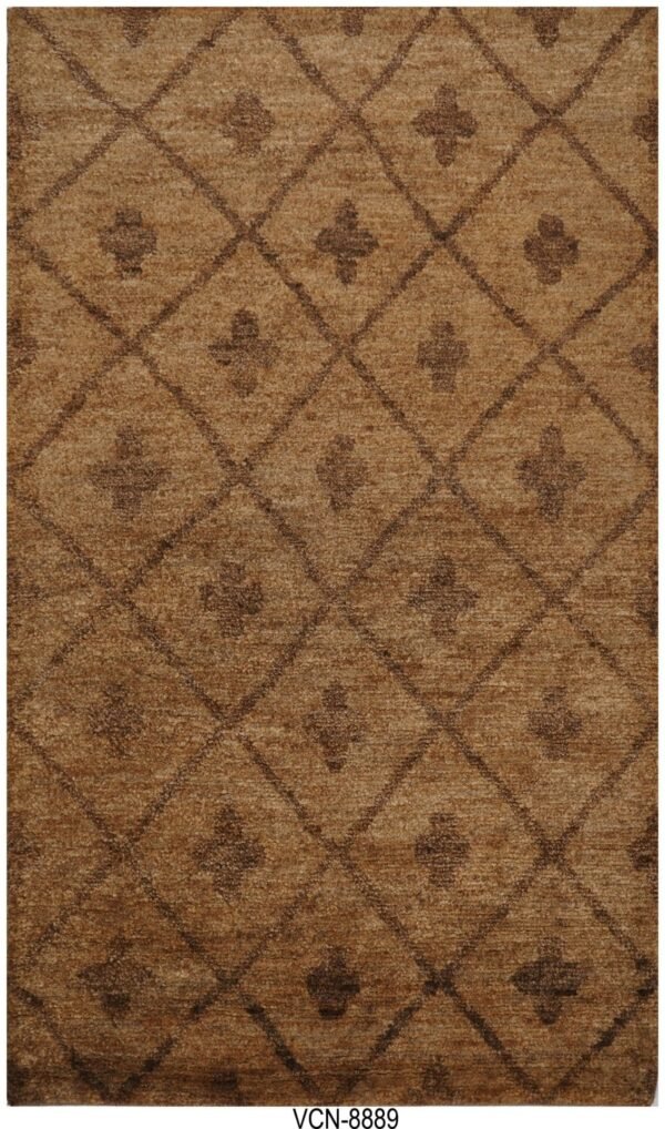 Rustic Lattice Hand Knotted Jute Carpets