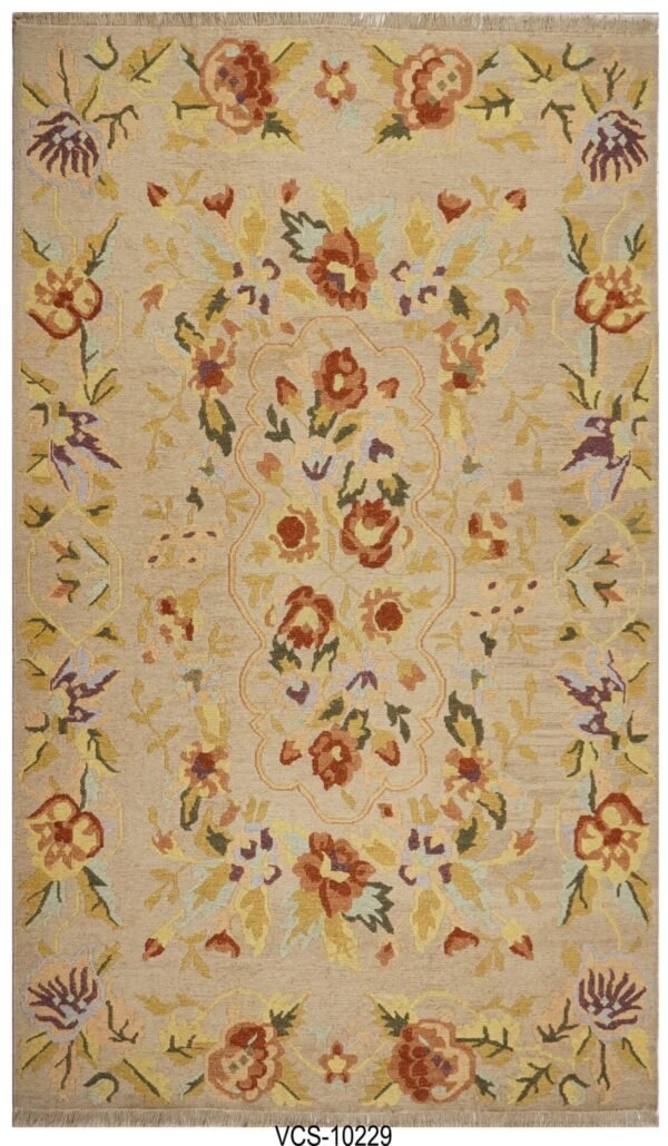 Golden Blossom Hand Knotted Soumak Carpets