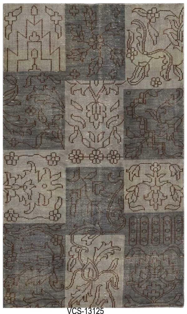 Zayden Patchwork Hand Knotted Woolen Soumak Carpets